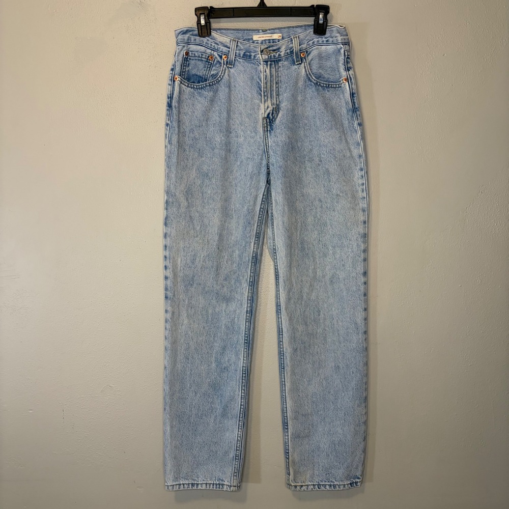 Levis Low Pro Straight Jeans Light Wash Blue Denim Size 29 WaterLess
